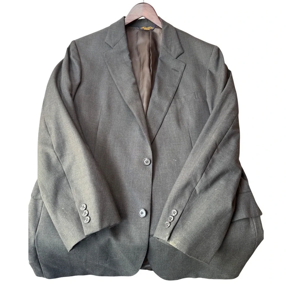Brooks Brothers Brooksease Sport Coat Blazer‎ Mens 42 Black Wool Old Money USA